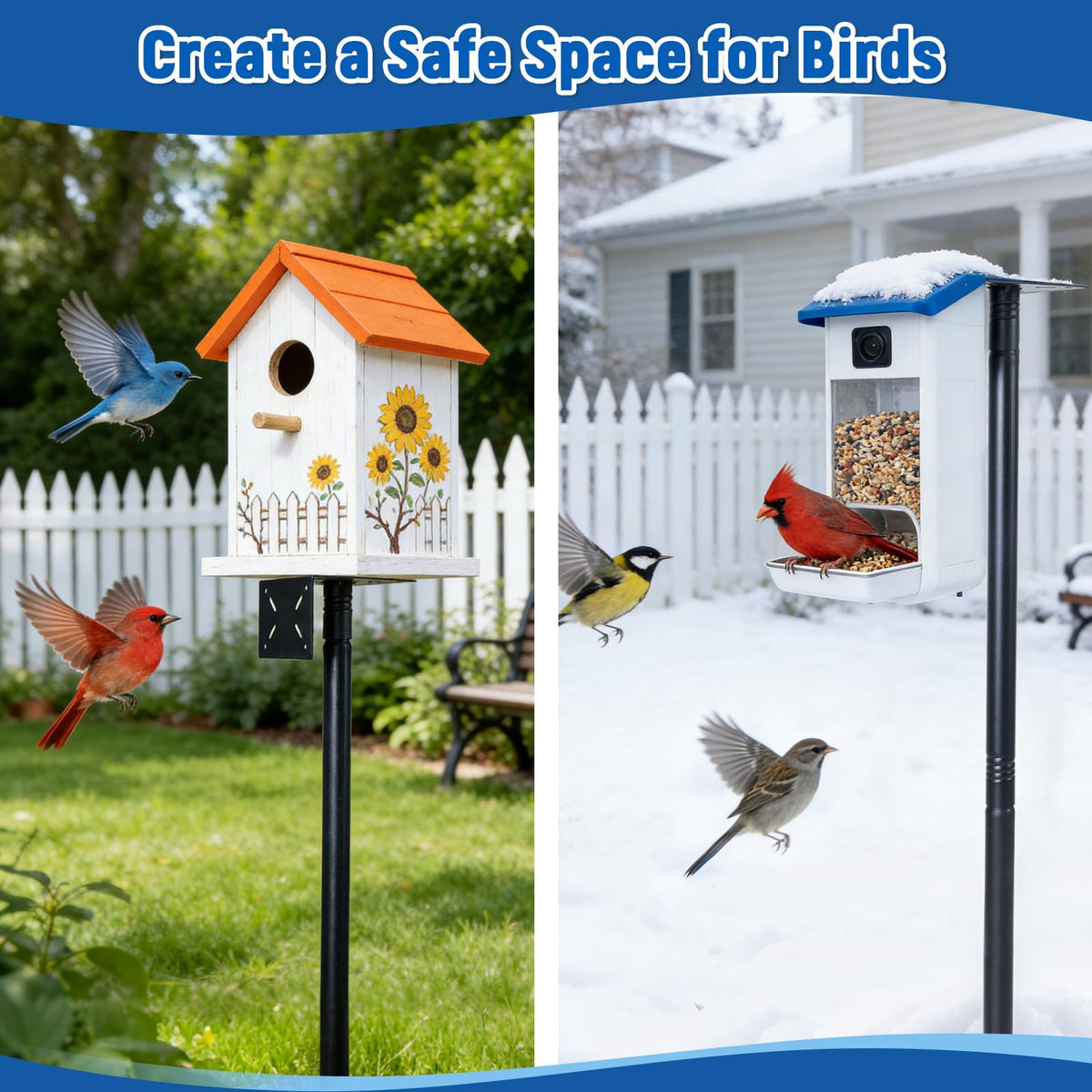 Phikrou backyard wildlife hub for bird lovers and garden decor.