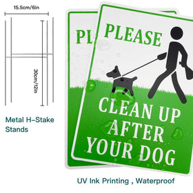 Philoch metal H-stake keeps the dog sign sturdy in lawn and weather
