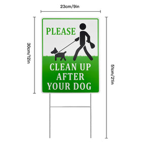 Philoch yard sign double-sided readable from all angles for dog waste reminders