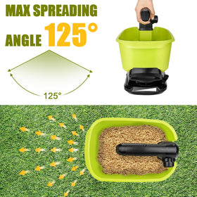 Philophca edge-protection-cap guards non-lawn areas during spreading.