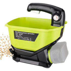 Philophca salt spreader with Ryobi 18V compatibility for versatile lawn tasks.