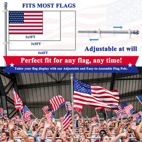 PHITRIC easy-install flag pole simplifies mounting on walls