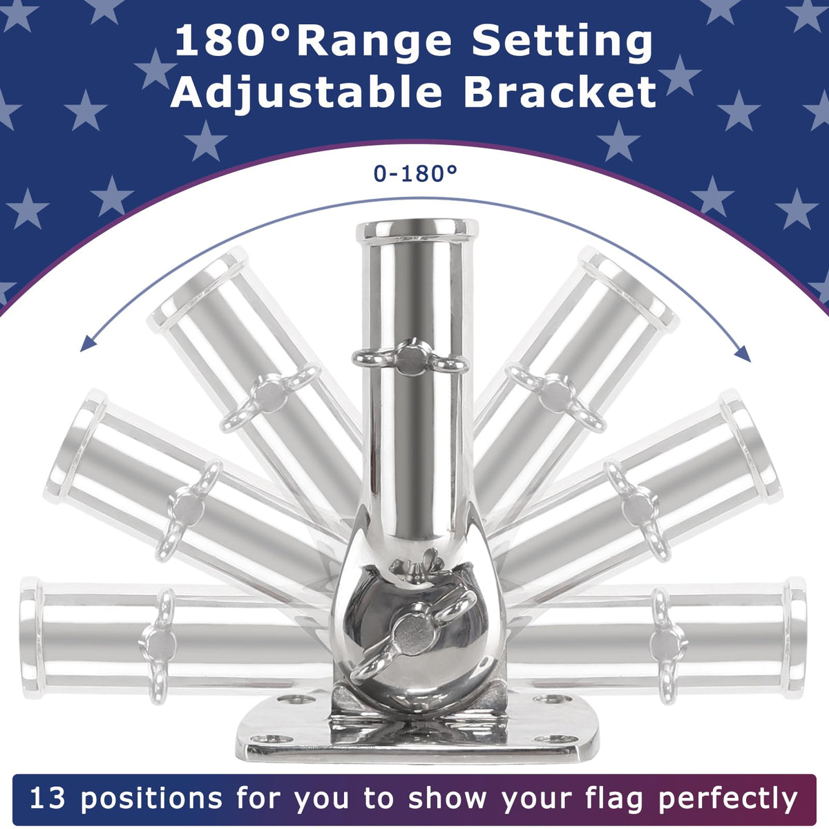 PHITRIC mirror polished finish enhances the flag display aesthetics