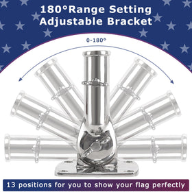 PHITRIC mirror polished finish enhances the flag display aesthetics