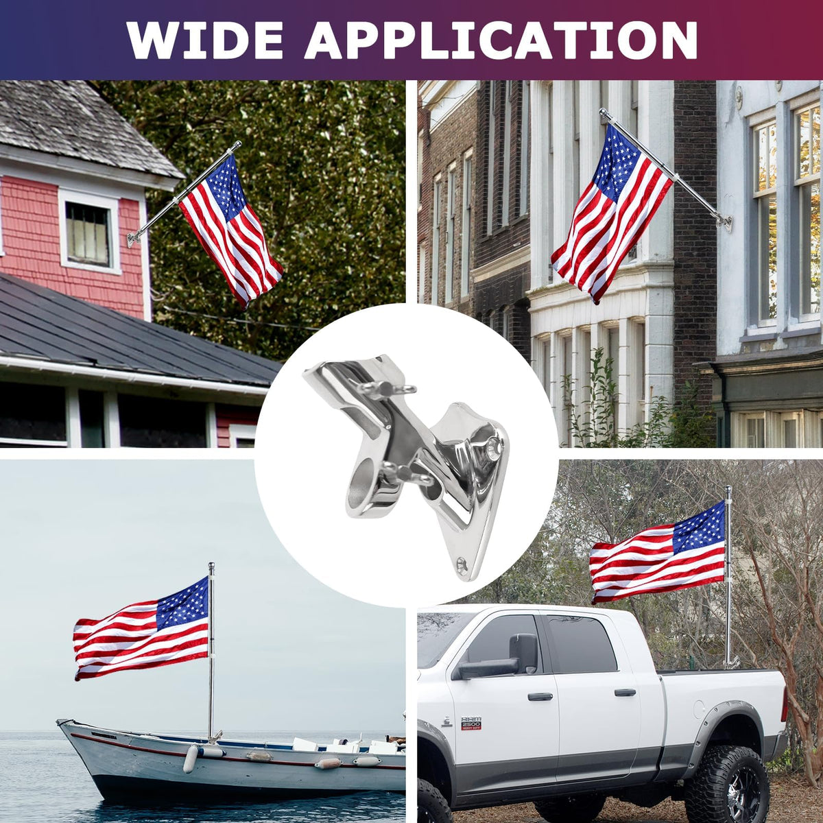 PHITRIC versatile flag pole mount for homes, schools, and commercial spaces.