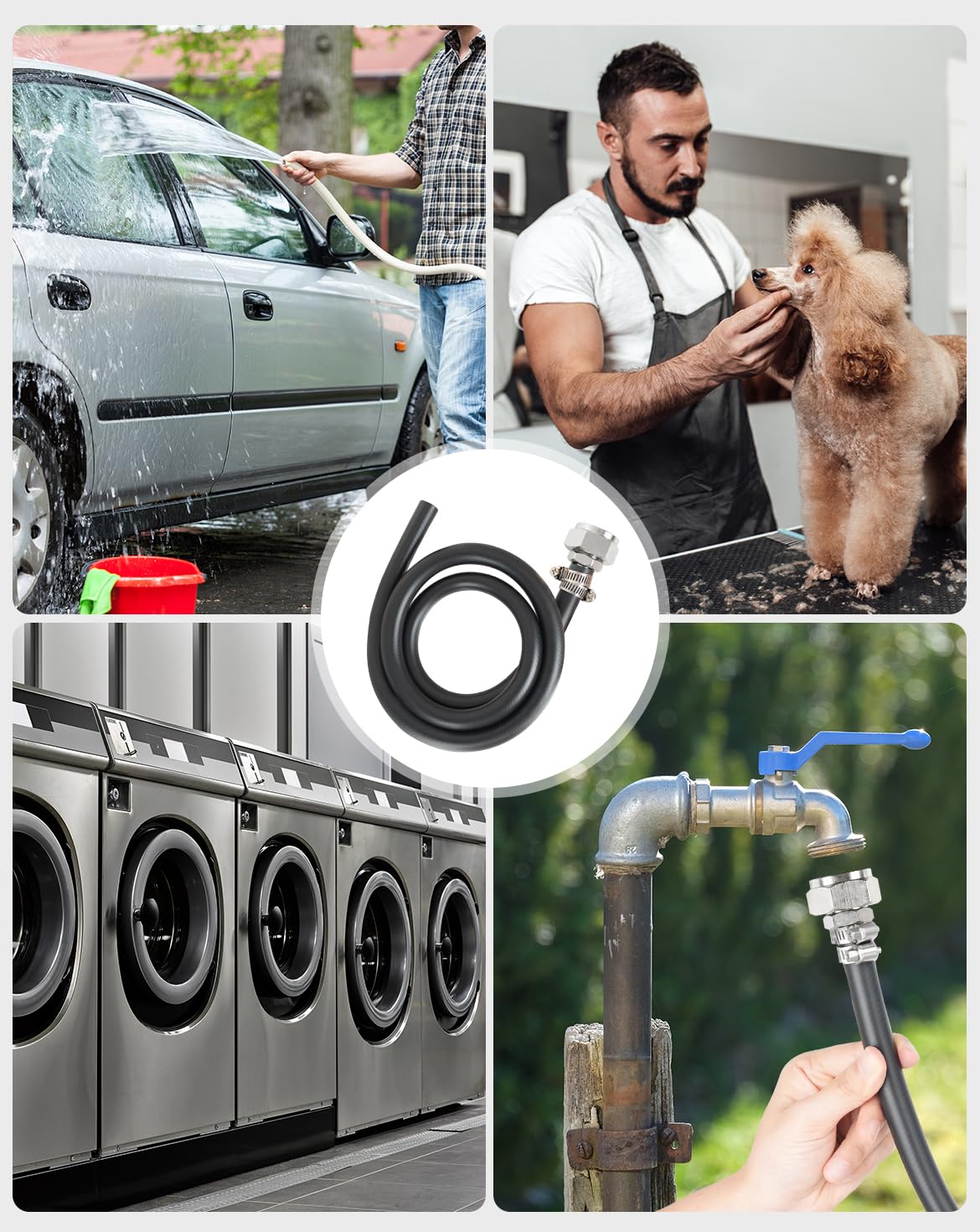 Phivan mop sink hose kit includes gasket and fixtures