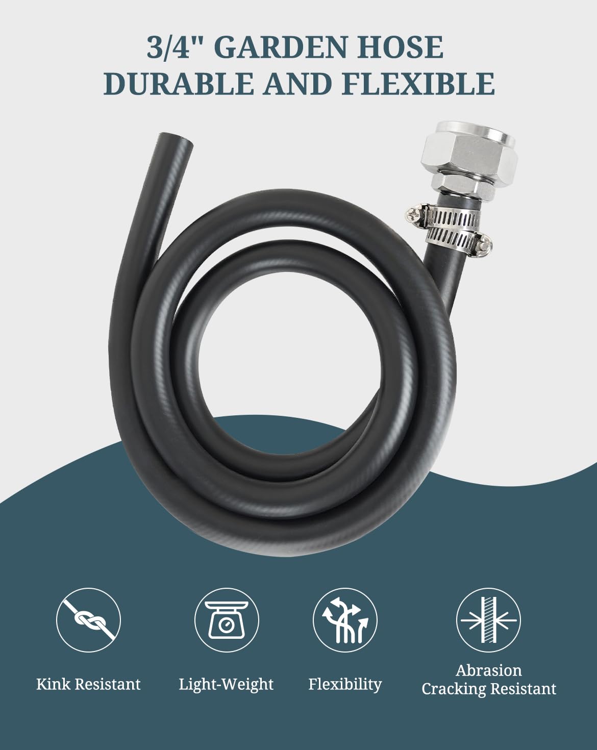Phivan mop sink hose stainless-steel connector prevents leaks