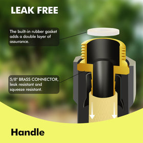 PHLEX PRO full brass fittings provide leak-proof connections and lasting durability.