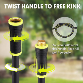 PHLEX PRO kink-free design ensures smooth water flow around obstacles in the yard.