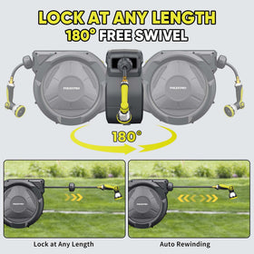 PHLEX PRO 180-degree swivel bracket enables flexible watering angles.