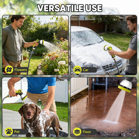 PHLEX PRO hose reel in use streamlines outdoor chores with a clean setup.