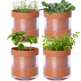 Phoenix Vine 4-inch self-watering planter outer view for easy moisture control.