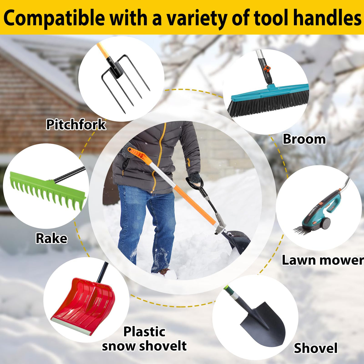 Phoncoo ergonomic elastic handle offers comfortable grip and smoother leverage