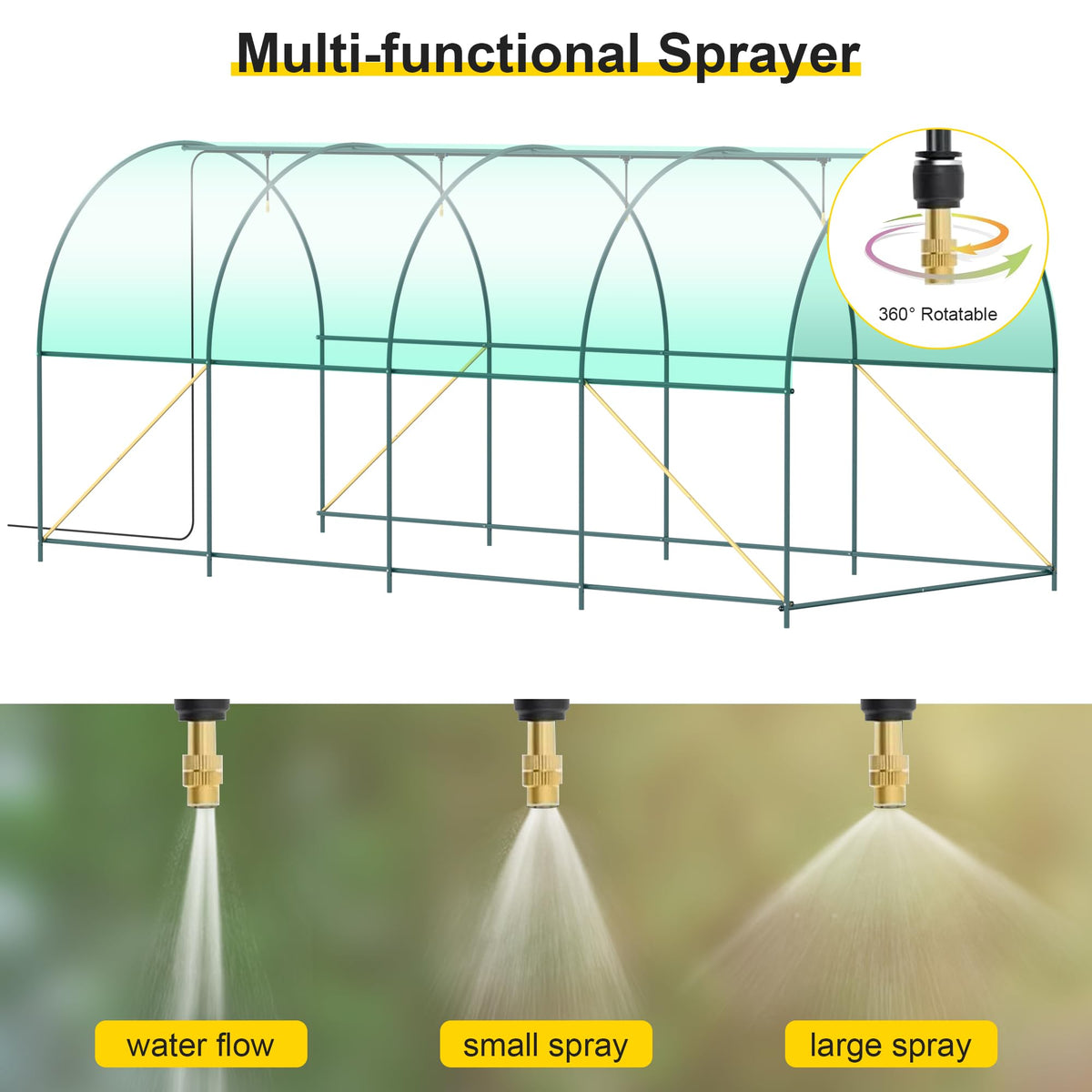 Phonjoroo Greenhouse spraying system enables automatic watering for healthier plants