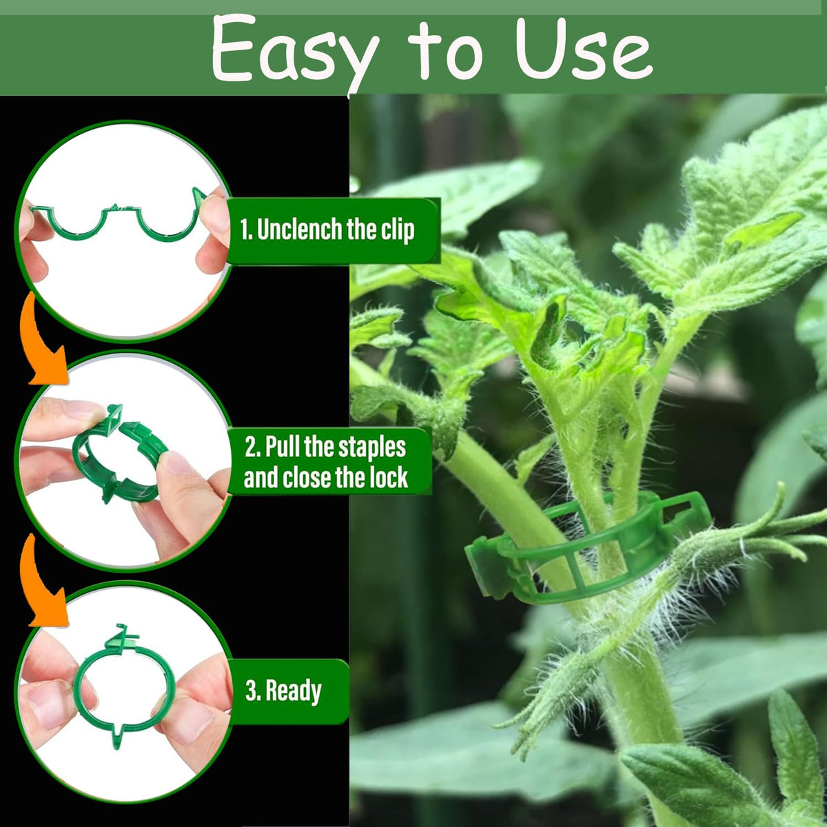 Phueglado garden clip designed for weather resistance and plant security.