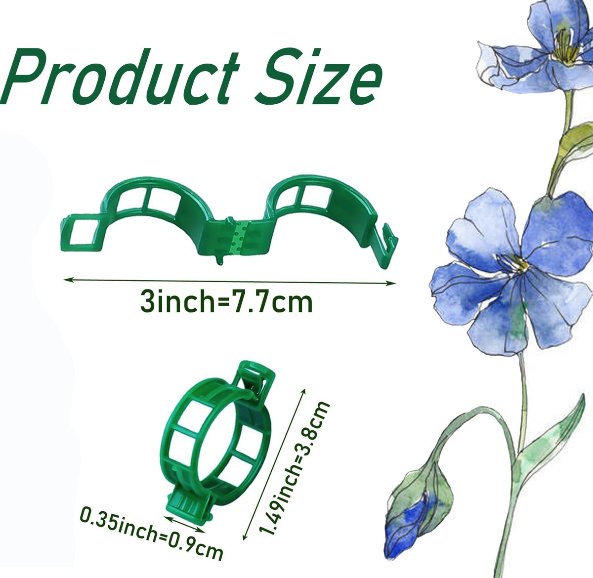 Phueglado plant support clips fix vines to garden netting for neat training.