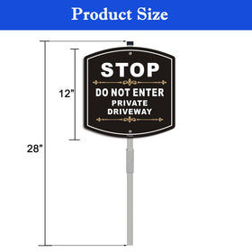 Phyabe aluminum driveway sign for private entry, weatherproof and durable.