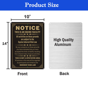 Phyabe sign material highlights rust-free aluminum, ideal for long-lasting barn visibility outdoors.