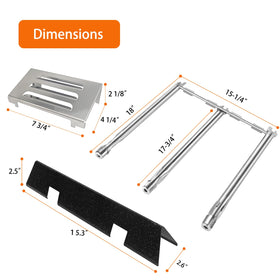 PHYESUVIN 7636 heat plate for Weber Spirit II enables even flame spread and preheat efficiency.