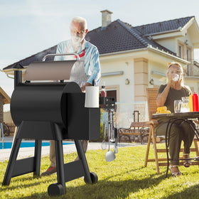 PHYESUVIN organized grill area with utensils within reach.