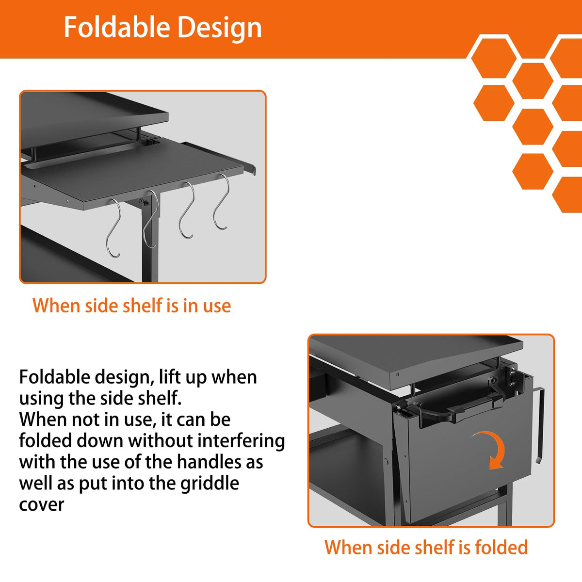 PHYESUVIN sturdy paint-coated material resists heat and rust for outdoor grilling.
