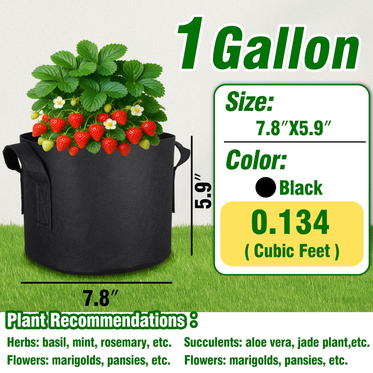 PHYEX 12-pack breathable fabric grow bags improve root oxygenation for healthier growth.