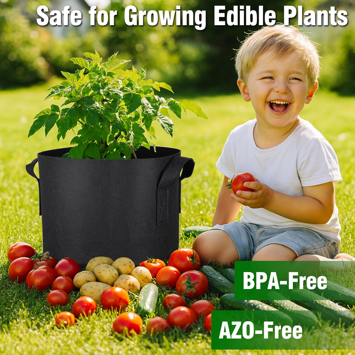 PHYEX durable reusable grow bags withstand seasons for versatile garden setups.