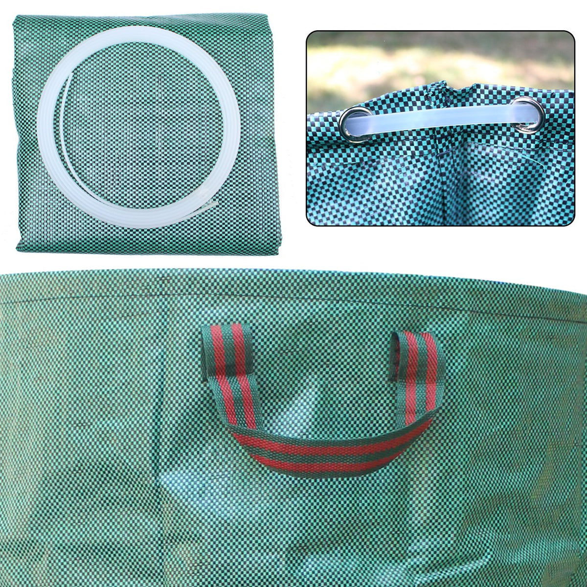 PHYEX collapsible garden bags stored compactly after use