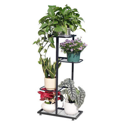 Phyluckny four-tier corner plant stand displaying multiple pots in a compact corner