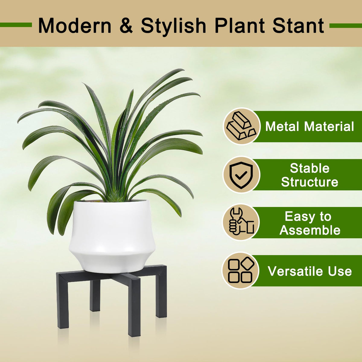 Phyluckny plant stand fits 5-12 inch pots securely for flexible plant styling.