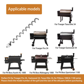 PHYPOBLE igniter auger shaft ensures reliable fits across Pit Boss and Traeger models.