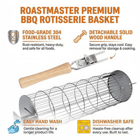 PHYUKEY basket cleaning is easy after grilling