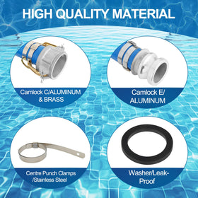 Picatu lay-flat pool discharge hose 2in design for easy storage