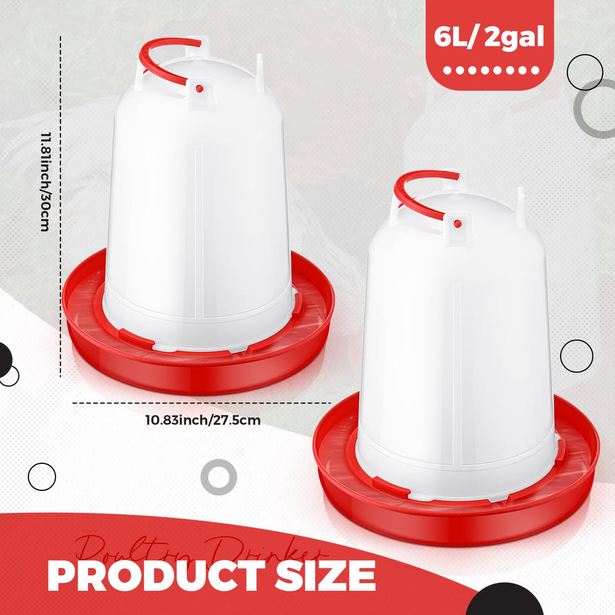 Pickmesh poultry waterer filling assembly enables easy refills and quick cleaning.