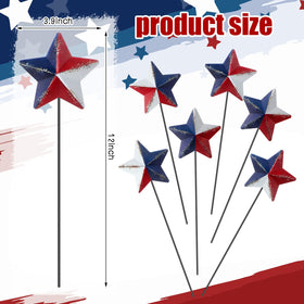 Pickmesh metal yard stake in red, white, blue for outdoor resilience.