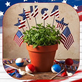Pickmesh outdoor decor with easy installation for quick patriotic setup.