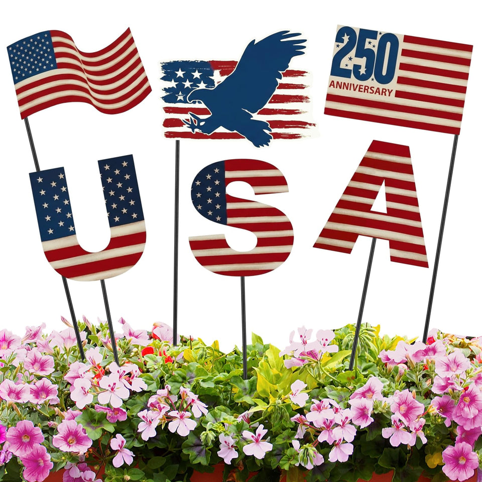 Pickmesh patriotic eagle yard sign with red white blue flag boosts curb appeal.