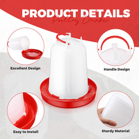 Pickmesh red-white design waterer on farm improves visibility and appeal.