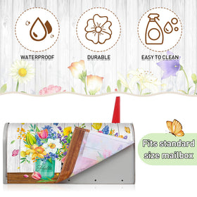 Pickmesh rustic floral design brightens a garden mailbox while guarding against rain.