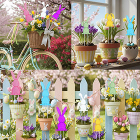 Six-piece set brings playful Easter energy to walkways and lawns.