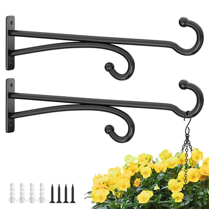 Pickpiff 15inch plant hook secures baskets outdoors for stylish display.