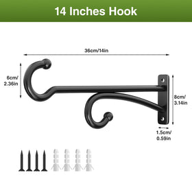 Pickpiff black plant hook for wind chimes adds subtle elegance