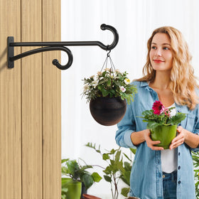Pickpiff plant hook outdoor metal black keeps decor rust-free on patios