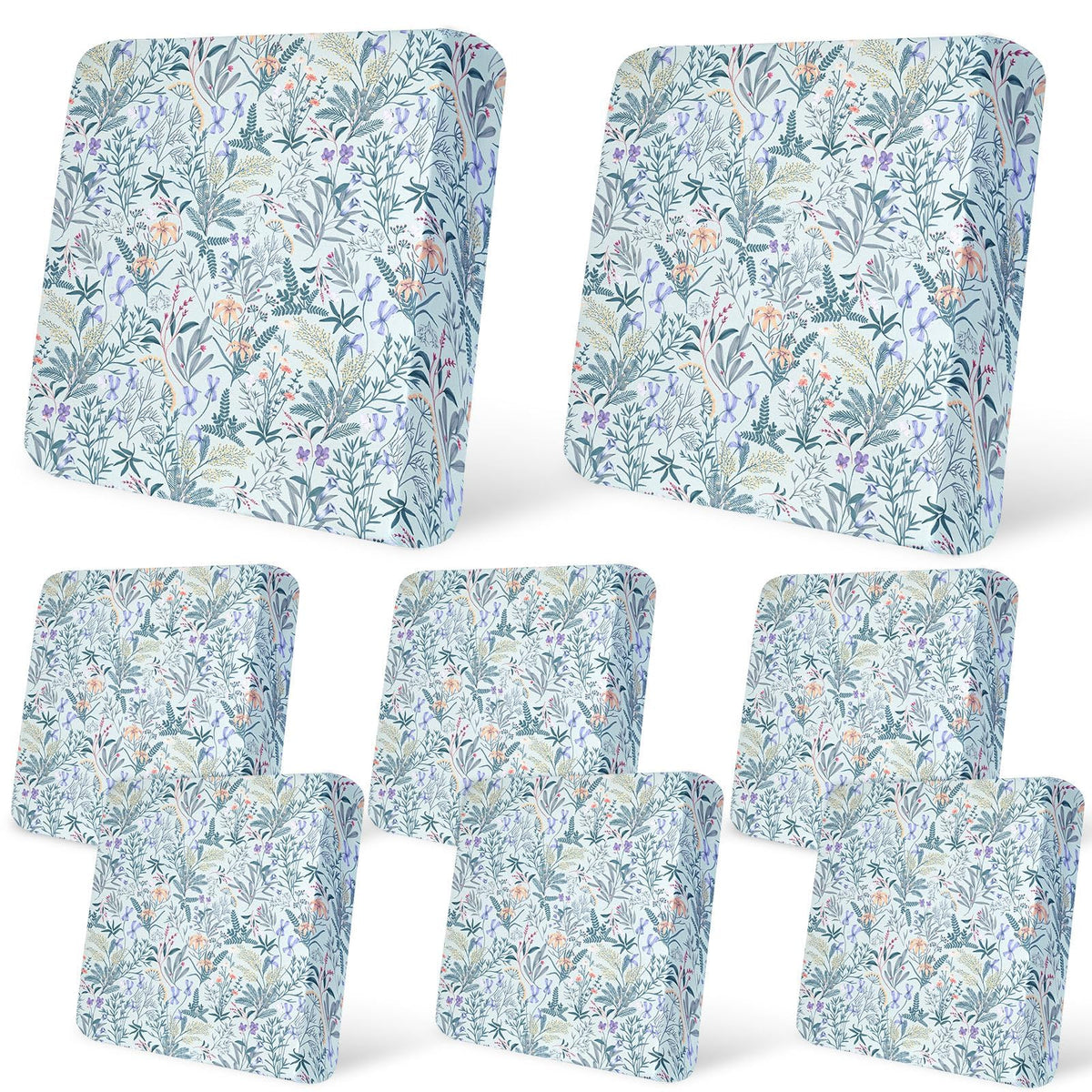 pickyNproud 8Pcs patio cushion covers in light cyan for refreshed outdoor seating
