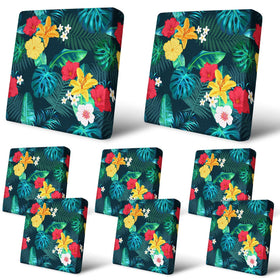 pickyNproud floral leaves ensemble cushion cover adds garden-ready style and protection.