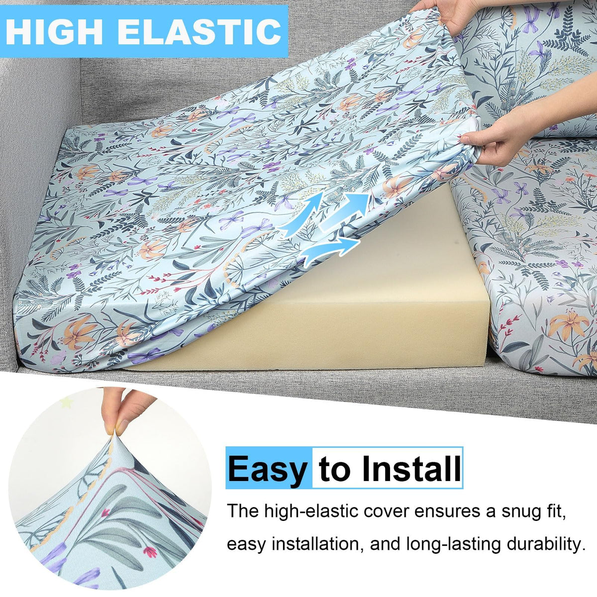 pickyNproud stretch-fit cushions with elastic bottom prevent slipping