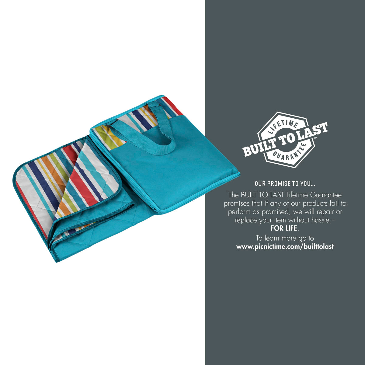 PICNIC TIME Oniva Vista blanket suitable for picnics, beach days, and camping.