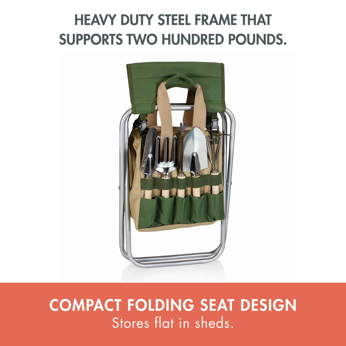 PICNIC TIME tote with side-access pockets for fast tool retrieval.