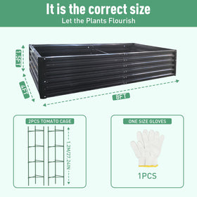 PICNICNI galvanized steel garden bed closeup showing durable finish