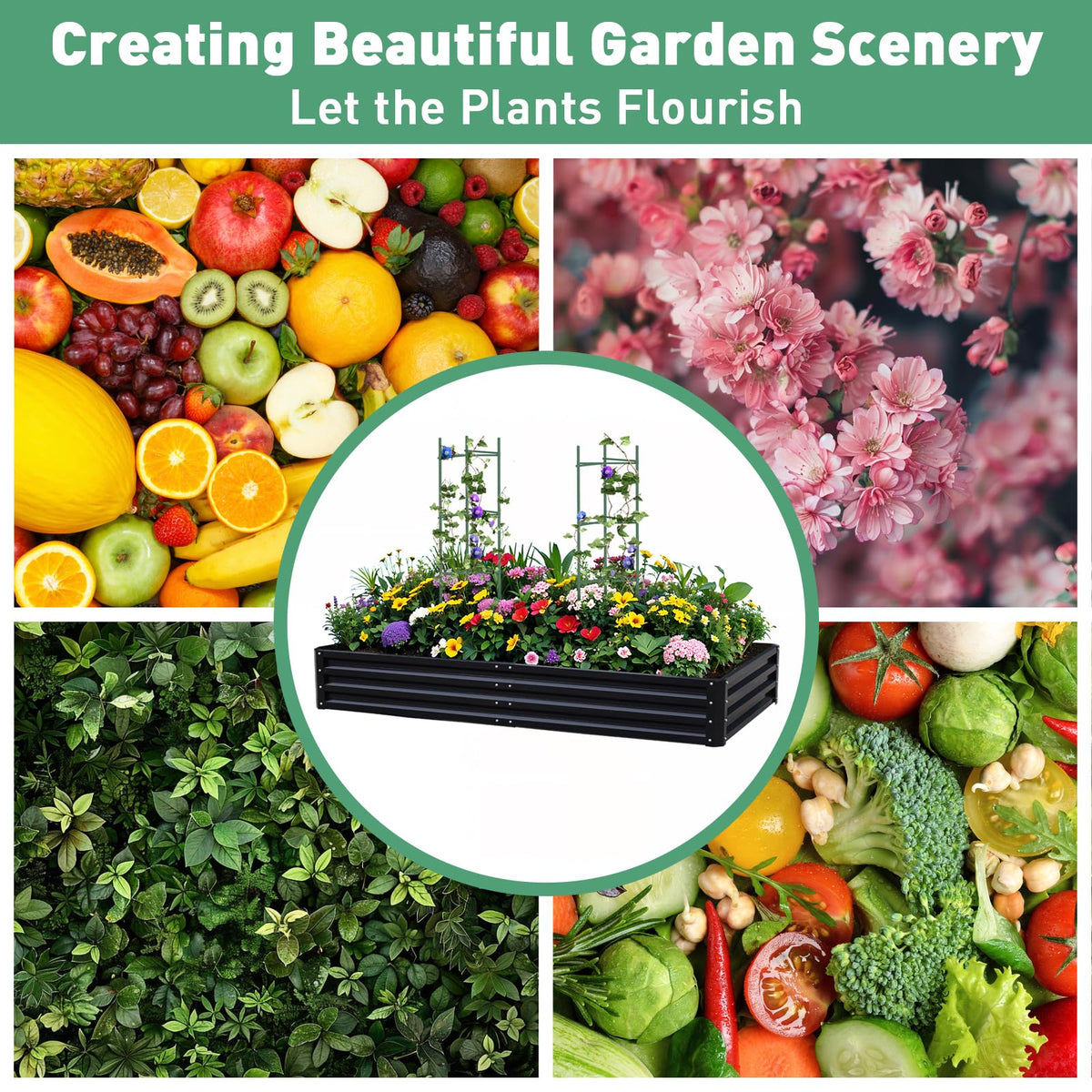 PICNICNI galvanized steel resists weather for outdoor gardens.